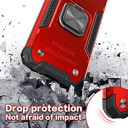 Idystar Galaxy S10 Plus Case, S10 Plus Case For Women, Hybrid Drop Test Cover With Car Mount Kickstand Slim Fit Protective Phone Case For Samsung Galaxy S10 Plus, Red #TOP4