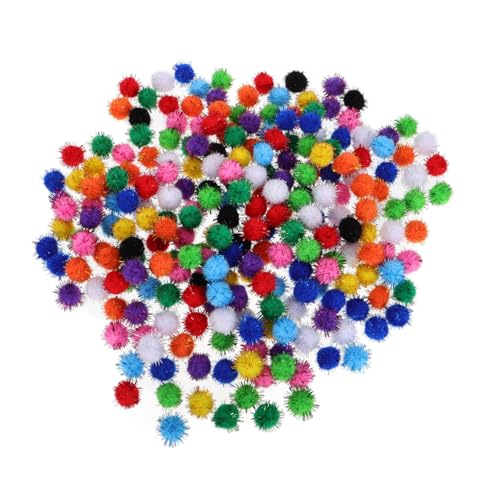 Pompons rouges de Noël LIFKOME avec paillettes pour loisirs créatifs x1000