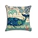 CARRIE HOME Ocean Nautical Theme Decor Turtle/Lotus Leaf/Seahorse/Whale Outdoor Decorative Throw Pillow Case Cushion Covers 18 x 18 Inch, 4 Pack