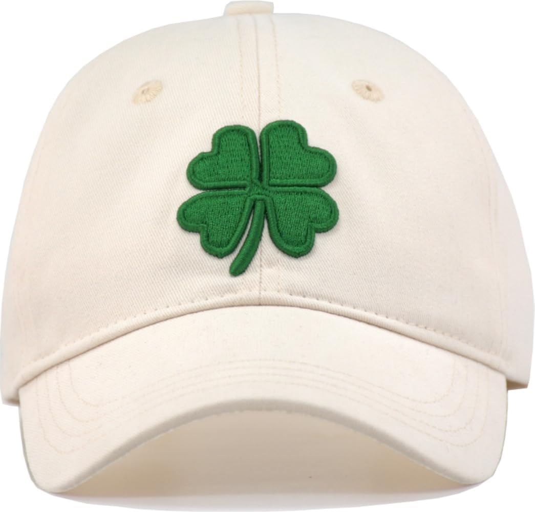 TSSGBL Kids Baseball Cap with Embroidered Lucky Clover - Adjustable Boys Girls Golf Hat, Ideal Gifts for Toddler, Kids