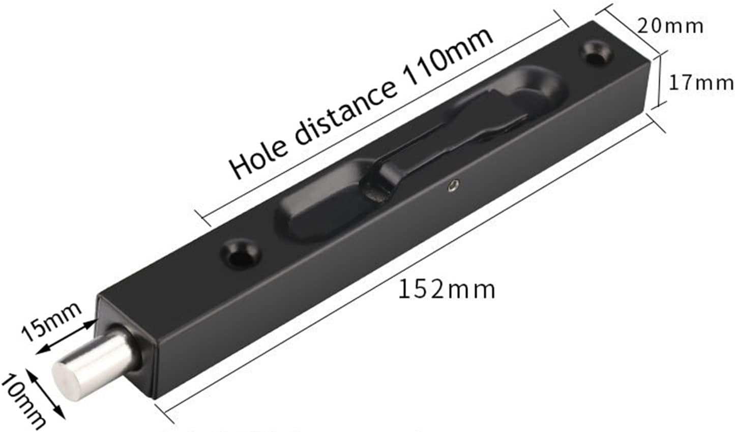 Stainless Steel Hidden Door Bolt Security Guard Door Latch Sliding Door Lock Bathroom Bolt Dust Proof Hardware