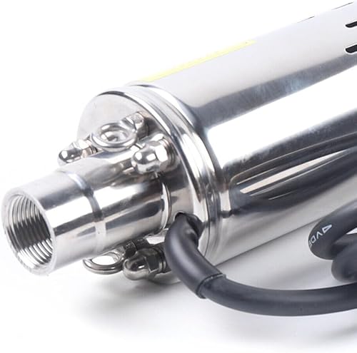 Miniatura 6 de Bomba sumergible de pozo profundo, bomba de agua sumergible solar de pozo profundo de 3 '' 24 V CC, cabeza máxima 328.1 ft328 pies, para uso