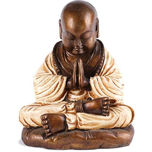 KOH DECO Statue de Moine Shaolin 25 cm - Blanc Cover