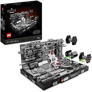 LEGO 75329 Star Wars Death Star Trench Run Diorama Set for Adults, Room Décor Memorabilia Gift with Darth Vaders TIE Advanced fighter