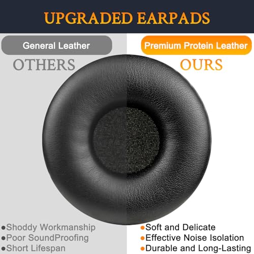 Image of SOULWIT Earpads Replacement for Sony MDR-XB450 /XB450AP /XB550 Headphones, Ear Pads Cushions with High-Density Noise Isolation Foam - XB450 PL Black