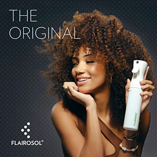 Flairosol - The Original, Plant Mister Spray Bottle For Indoor And Gardens, Continuous Mist With 1,001 Uses. Trusted By Professionals. Patented Technology. 10 Oz, White Bottle, Green Print #TOP1