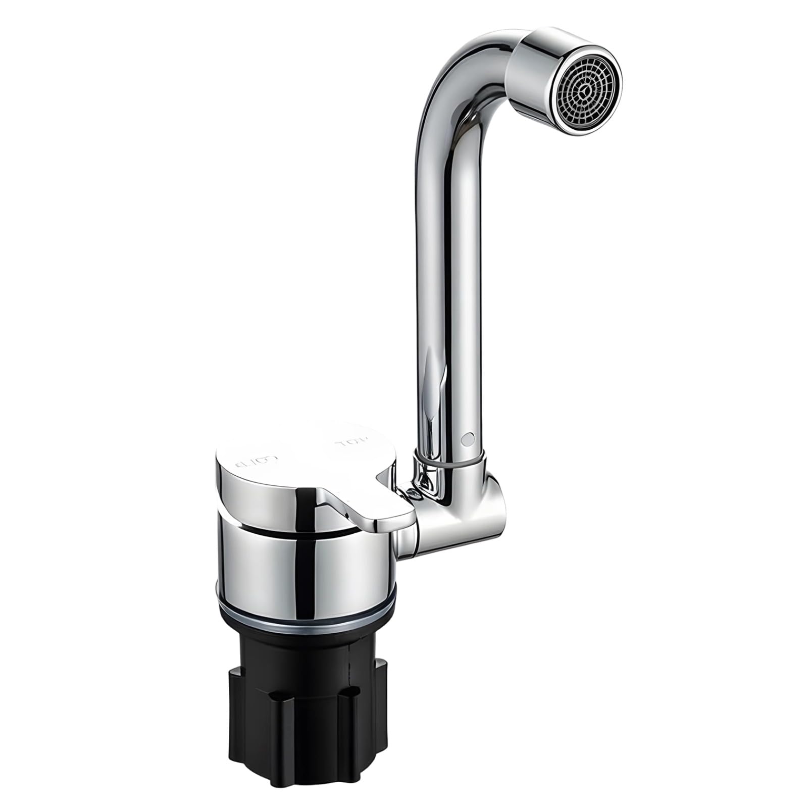 Grifo de cocina plegable giratorio de 360° para agua fría y caliente, grifo de metal de una sola manija para cámper, 7.9 x 3.1 x 2.8 pulgadas / 20 x 8 x 7 cm, diseño que ahorra espacio