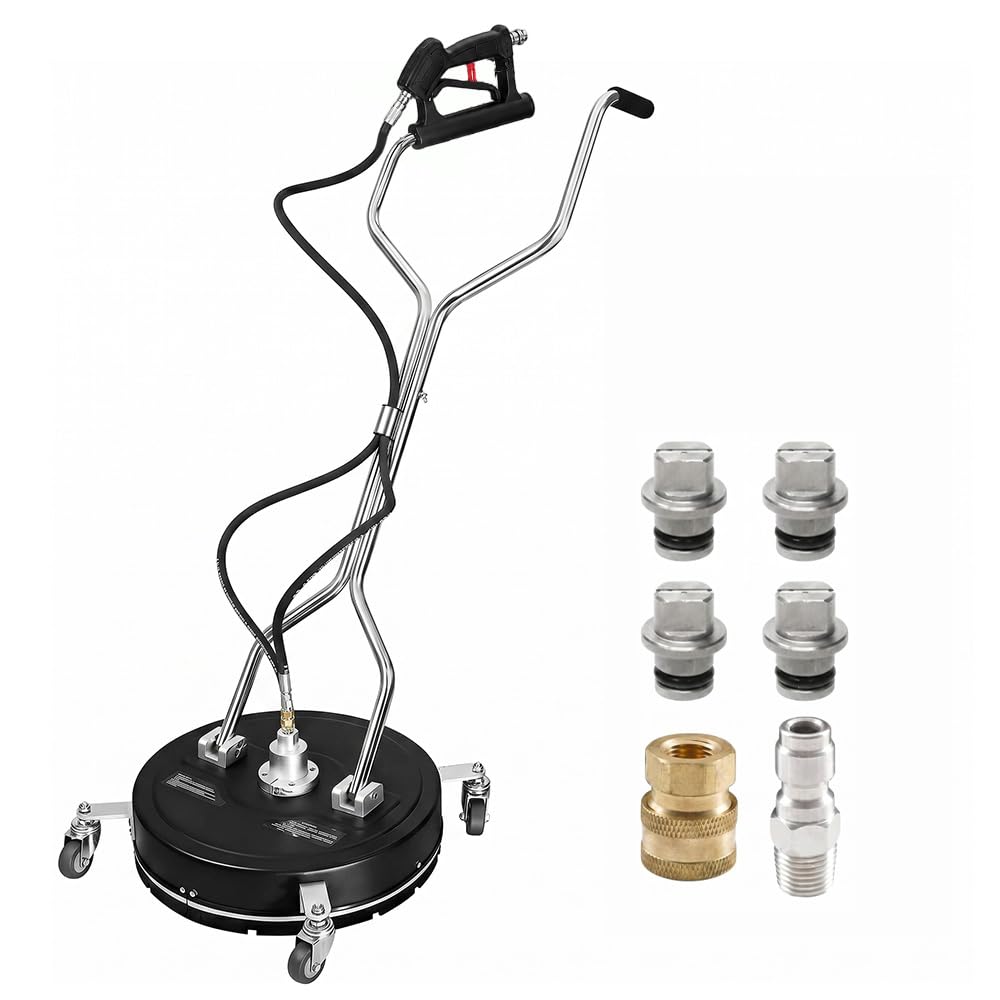 Nettoyeur de surface pour terrasse 4500 PSI avec filtre intégré et roues