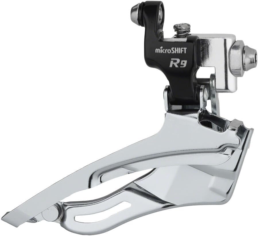 microSHIFT R9-F Triple Front Derailleur - 9-Speed, Triple, for 50/39/30 Rings, Braze-On, Road Compatible