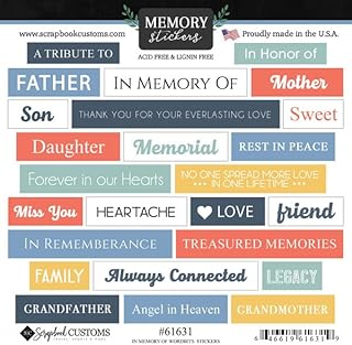 Scrapbook Customs in Memory Wordbits Stickers 6
