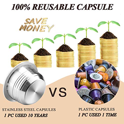 Capmesso Coffee Capsule, Reusable Vertuoline Pod Refillable Vertuo Capsules Stainless Steel Compatible With Nespresso Vertuoline Gca1 And Delonghi Env135,Not Work For Vertuo Next(8Oz-Coffee Cup) #TOP1