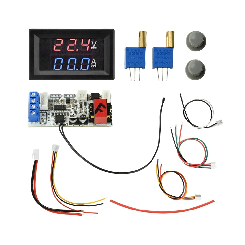 Teuypty for DIY Charger Modification Digital Voltage Current Meter 0-100V 10A Display with Smart Temperature Control