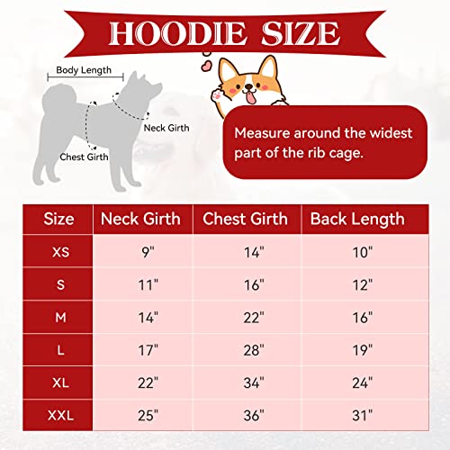 Dog Hoodie Dog Sweater Red Buffalo Plaid Dog Clothes Warm and Soft Breathable Cozy Dog Hoodies for Large Dogs Dog Sweaters for Extra Large Dogs with Pocket(XL)