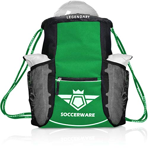 Soccer Bag Backpack - Youth & Kids, Organize Sports Gym Equipment - Boys Girls