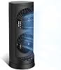 Ventiladores de torre personales que soplan aire frío, ventilador silencioso de 25dB con 24ft/s | Ventilador de escritorio pequeño de pie con 3 velocidades y temporizador, ventilador de mesa oscilante de 60° y 110°, ventilador eléctrico de piso para dormitorio, hogar, eléctrico con cable 1