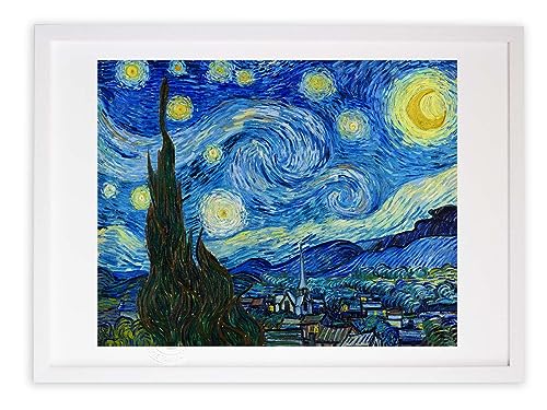 版画 絵画 名画 星月夜(1889) フィンセント・ファン・ゴッホ インテリア 壁掛け 額入り アート アートパネル モダン アートフレーム おしゃれ