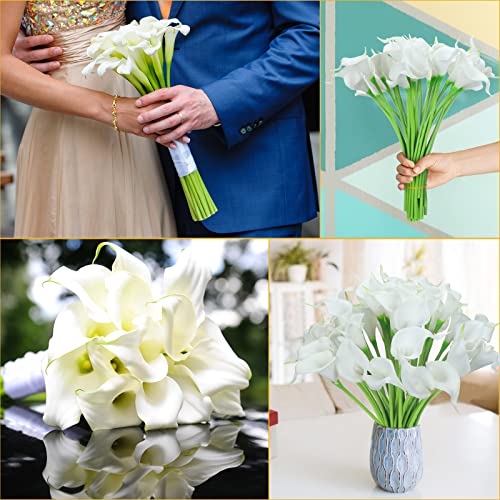 Janinka EL-JANINKA-230501 60 Pieces Calla Lily Artificial Flowers Bulk Calla Lilies Bouquet thumb #5