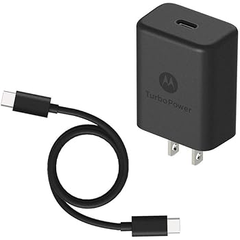 Amazon Com Motorola Turbopower 27 Pd Charger W 3 3ft 1m Usb C To C Cable For Moto Z Z2 Z3 Z4 X4 G7 G7 Play G7 Plus G7 Power G6 G6 Plus Not For G6 Play Power Delivery Retail Box