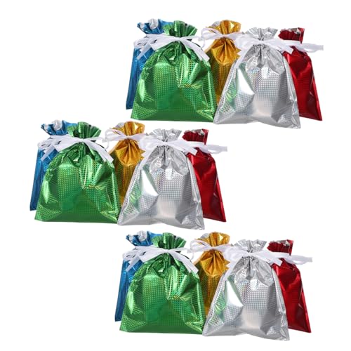 HEATSHAKING 15個クリスマス 巾着袋 プレゼント包装用 小さなバッグ キャンディ スナック ジュエリー収納 食品用ポーチ 結婚式 誕生日 パーティー 引き出物 お祝い ラッピング