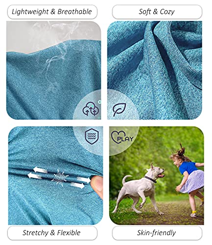 Kickred 2 Pack Dog Shirts, Quick Dry Lightweight Dog T-Shirts Sleeveless Vest, Breathable Pet Clothes Tank Top For Large Medium Small Dogs Boy Girl, L #TOP4