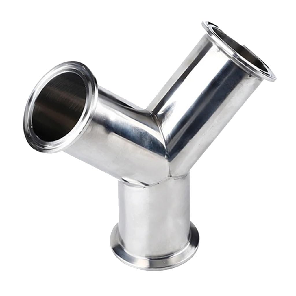 Tubo de montaje de abrazadera triple en forma de Y de acero inoxidable 304, OD, conector sanitario de 3 vías(38mm)