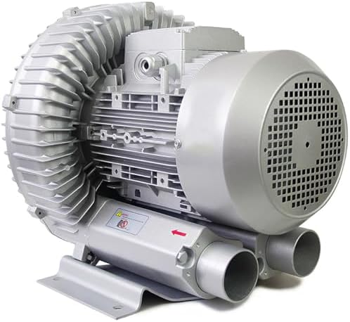 0.16-2.01HP Regenerative Blower, 1500W High-Pressure Vortex Blower, 110V 60Hz, Large Airflow for Sewage Aeration, Aquarium, Fish Pond, Durable Aluminum Alloy, Silver Finish