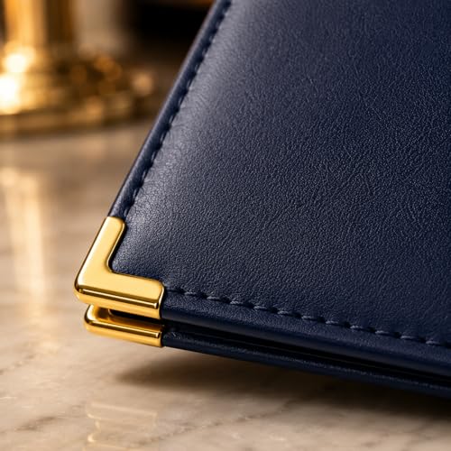 Image of Leather Bill Folder for Restaurants | Premium Bill Book Holder /Check Presenter | Durable PU Leather Menu & Receipt Folder for Hotel, Cafe & Billing Use