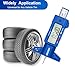 Digital Tire Tread Depth Gauge 0-25mm, 0.01mm Resolution, LCD Display, Inch/MM Conversion, Portable Tyre Depth Checker for Car Truck Motorcycle