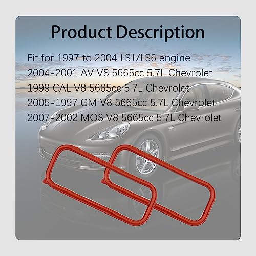 Image of Intake Manifold Gasket Set, Intake Gasket Compatible with 97-05 Chevy 5.7L, Replace #MS92438