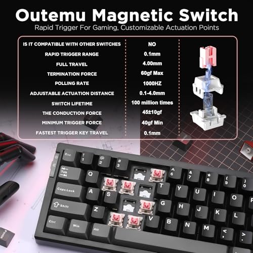Yunzii Rt68 Rapid Trigger Gaming Keyboard,Hall Effect Magnetic Switch 68-Key Wired Rgb Keyboard,Gasket Mount Hot Swapped Keyboard thumb #2
