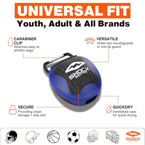 image for Shock Doctor Mouth Guard Case, Ventilated, Universal Storage for Mouth