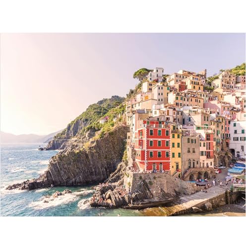 Galison Gray Malin Cinque Terre – 1000 Piece Book Puzzle with Dreamy Italian Architecture Photography from La Dolce Vita Artwork Packaged in...
