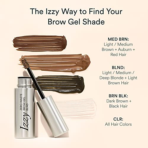 Izzy Zero Waste Eyebrow Gel, Blond, 3 Ml - Vegan And Cruelty-Free Sculpting Brow Gel With Maizecare To Thicken And Shape - Gel For Eyebrows In Recyclable, Reusable Tube - Eyebrow Makeup #TOP2