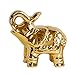 Produktbild Fenteer Keramik Figur Dekofigur Elefant Porzellan Ornament für Wohnzimmer Dekoration - Gold