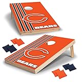 Wild Sports 2' x 3' Solid Wood Cornhole Set with Direct Print HD Team Graphics – Great Gift for Any Football...