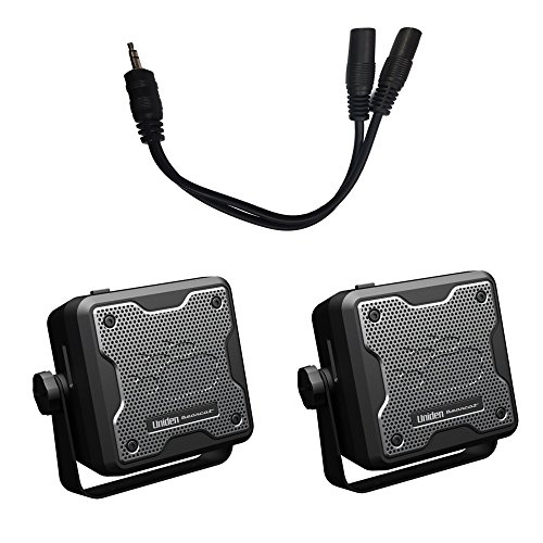Pro Trucker Dual CB Radio Speaker Extra Loud Cabin Installation Set with (2) BC15 Speakers and (1) Splitter