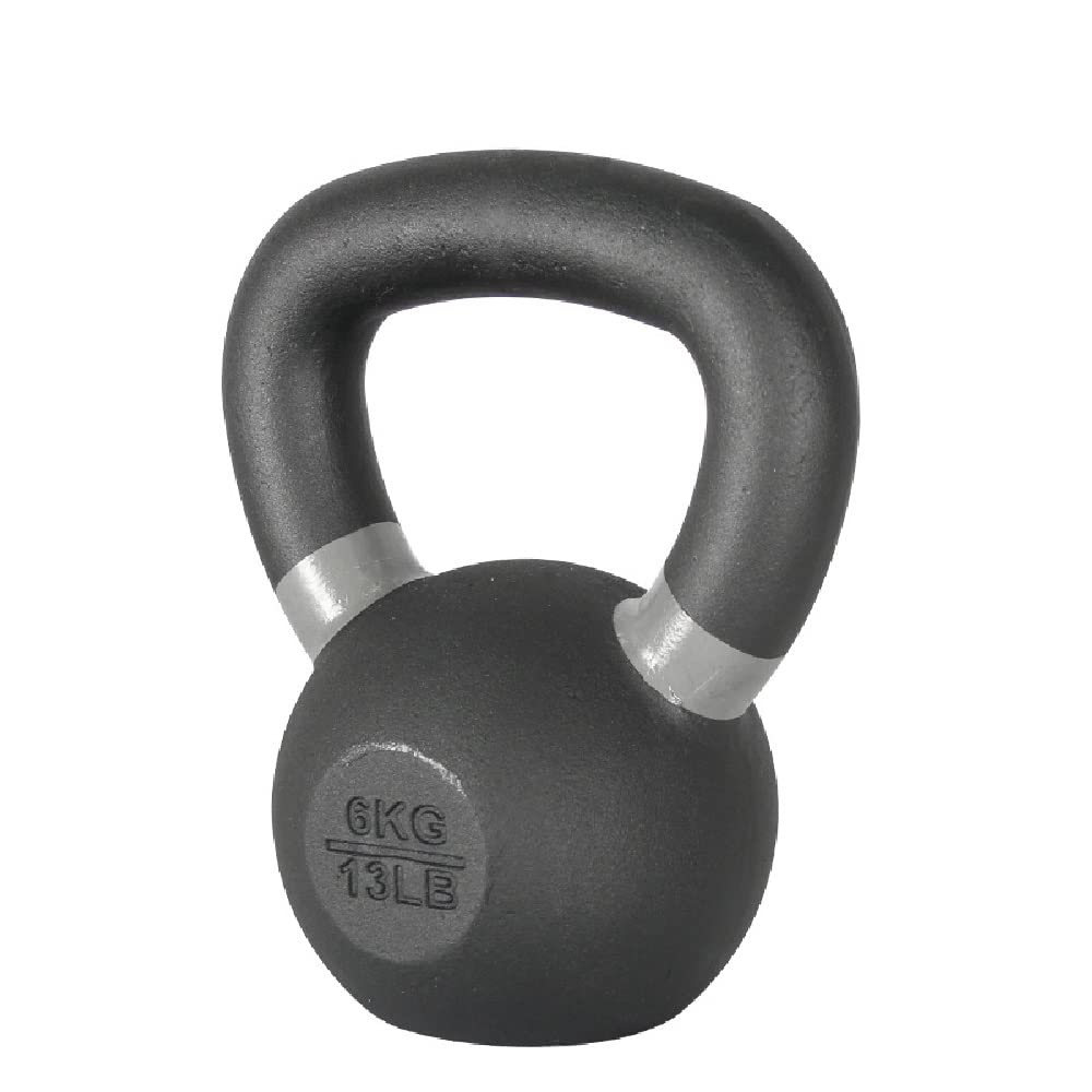 Peso de fundición de Hierro Fundido for el Gimnasio for el hogar Fitness y Entrenamiento con Pesas 6kg20kg Círculo de Color de Electricidad estático Kettlebell Negro (Size : 20kg)