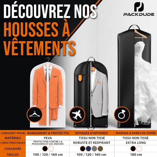 4x Housse de Vetement à Suspendre I Housse Vetement Penderie I Garment Bags – vue 7