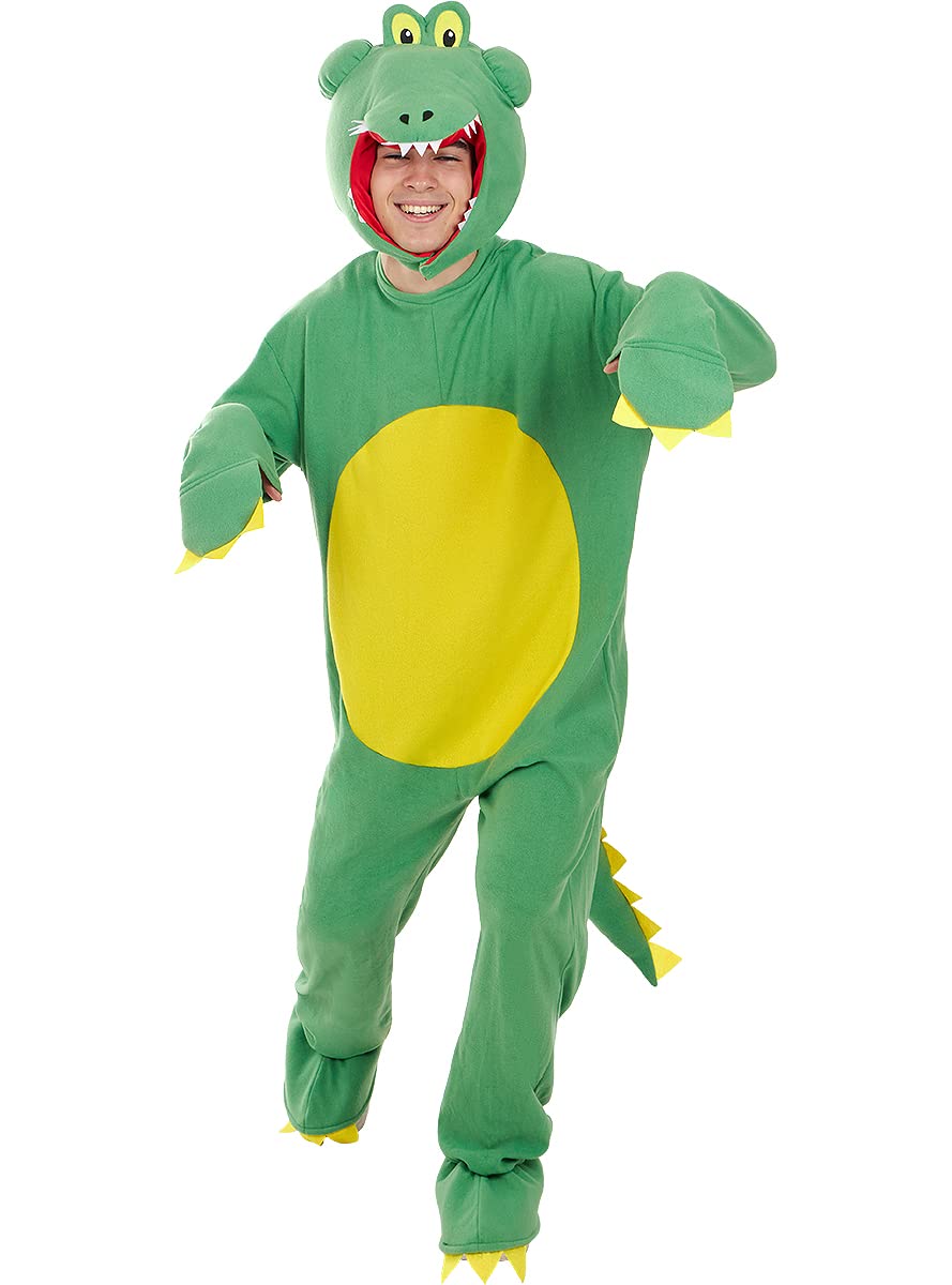 Funidelia | Costume da coccodrillo per donna e uomo Animali, Deserto, Giungla - Costume per Adulto e accessori per Feste, Carnevale e Halloween - Verde