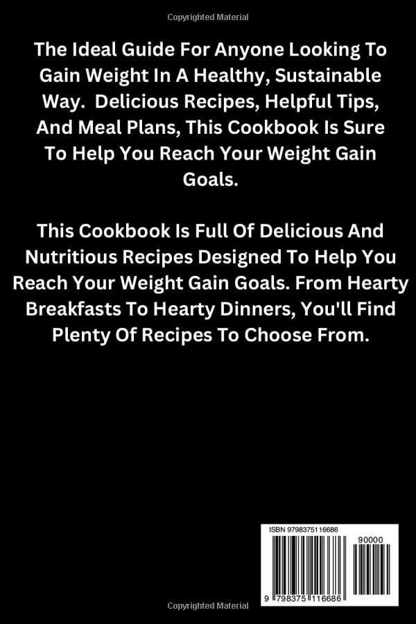 Miniatura 2 de HEALTHY WEIGHT GAIN MEAL PREP COOKBOOK Ultimate 45 Days Kitchen-Tested Recipes Easy And Friendly Live long Guide On How To Cook Meals To Grab, And