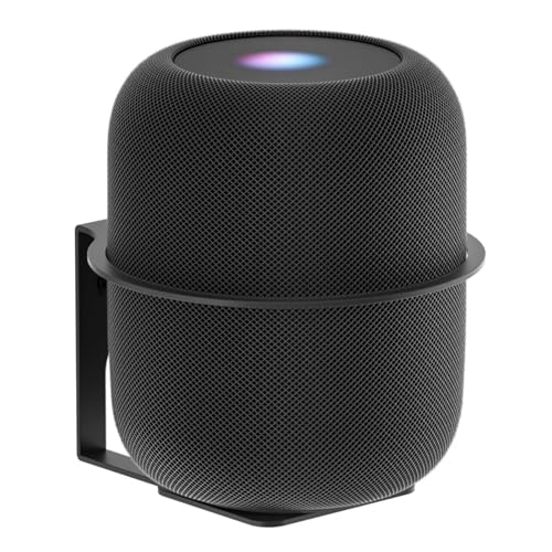 Yibracki Heavy Duty Speaker Wall Mount Compatible with Homepod 1 and Homepod 2 Metal Speaker Mounts for Homepod Wall Mount Bracket for Homepod 1st & 2nd Generation Easy to Install,Black