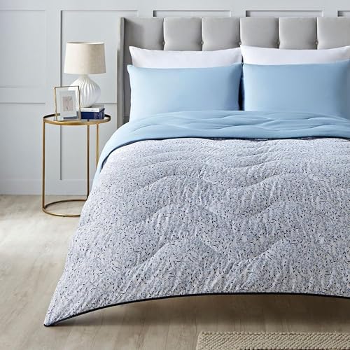 Night Lark Coverless Duvet and Pillowcase Set, Spring Summer Collection – 6 Tog Coverless Duvet King with Advanced Smartfil® Fibre, Machine Washable, Hypoallergenic – Blue Garden, King Bed Size