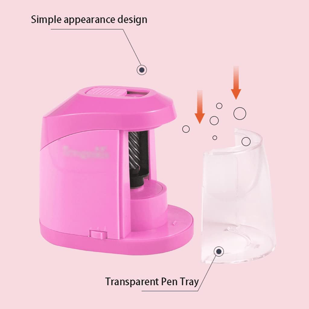 OLOTU Portable Taille-Crayon électrique Plateau de copeaux d'apprentissage entièrement Automatique Taille-Crayons Portable Rechargeable Multifonctionnel Compact