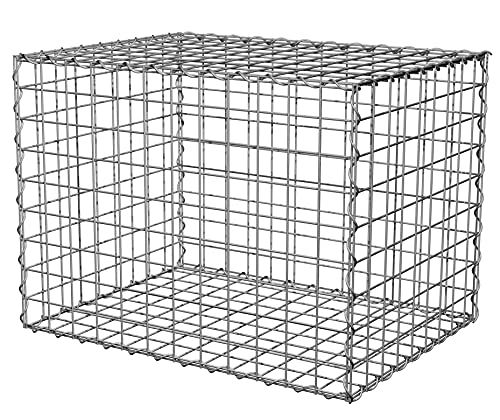 Suregreen Gabion Baskets 1.5m x 975mm x 525mm | Galvanised Wire Mesh Basket | Gabion Cages | Metal Fence | Wire Baskets for Landscaping Erosion Control Retaining Walls | 75mm x 75mm Holes | 10 Gauge