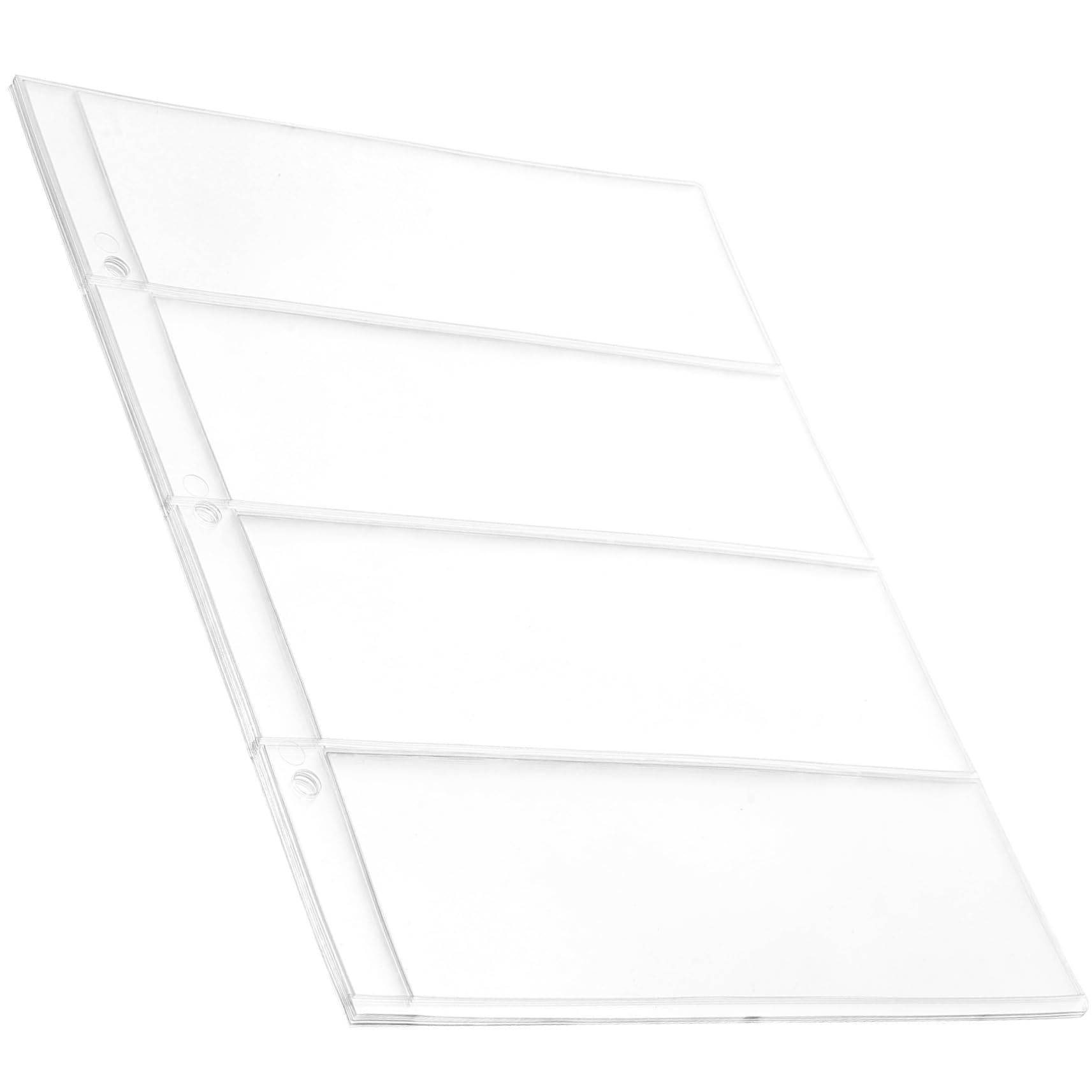 Alipis 10pcs Currency Sleeves for Binder Money Collection Pages Protective Inserts with Rows for Organizing Cash and Currency Collection Books