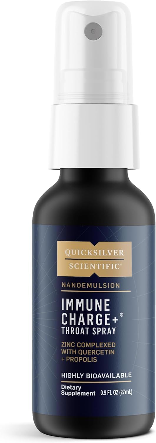 Quicksilver Scientific Immune Charge+ Zinc Throat Spray, 0.9 fl oz / 27ml