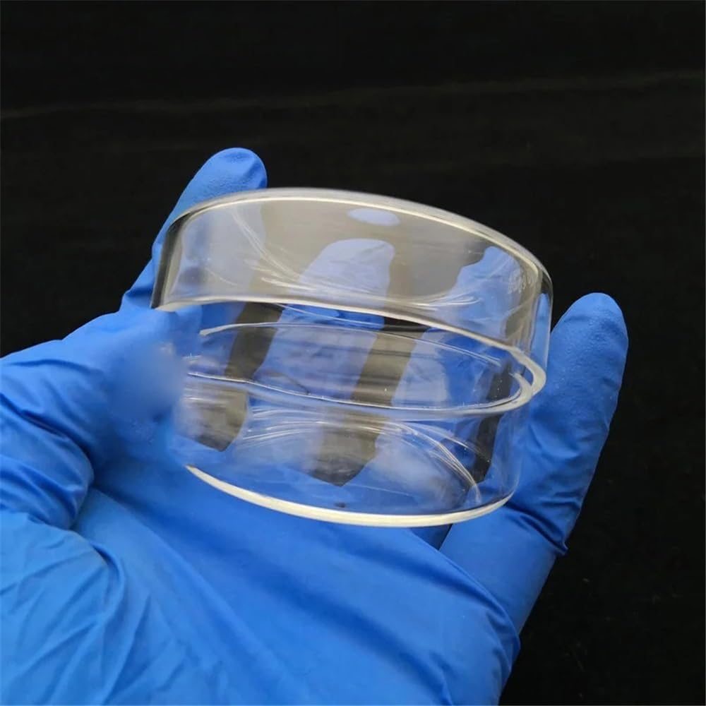Vetreria da laboratorio Laboratorio - Piastre di coltura sterili in vetro borosilicato da 35 mm a 200 mm - Forniture di laboratorio(75mm 10pcs)