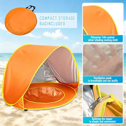 MeYuxg Namiot plażowy dla niemowląt, namiot plażowy z mini oddzielnym basenem, namiot plażowy dla niemowląt, ochrona przed promieniowaniem UV 50+, przenośny namiot plażowy dla niemowląt, na piknik, do