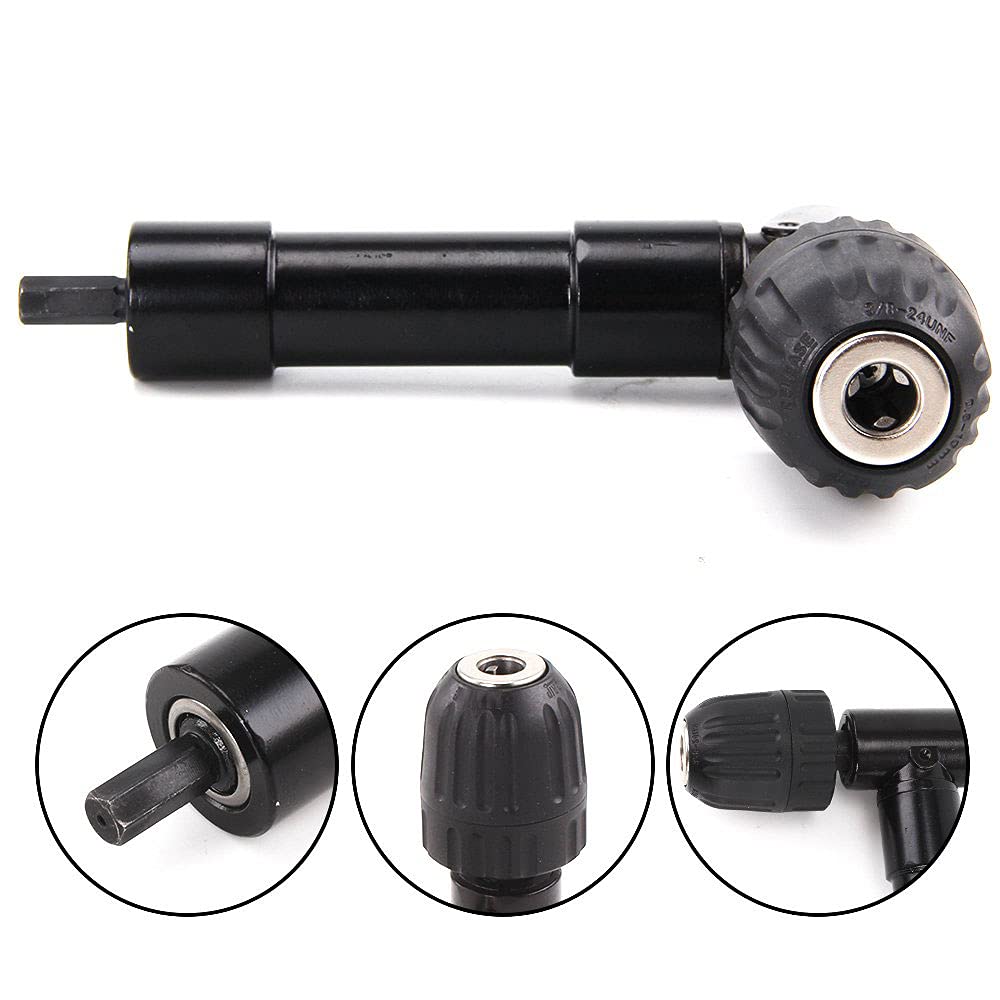 Foret à angle droit, 0,8–10 mm, extension courbée à 90 degrés, adaptateur convertisseur de perceuse sans clé pour espace de travail étroit
