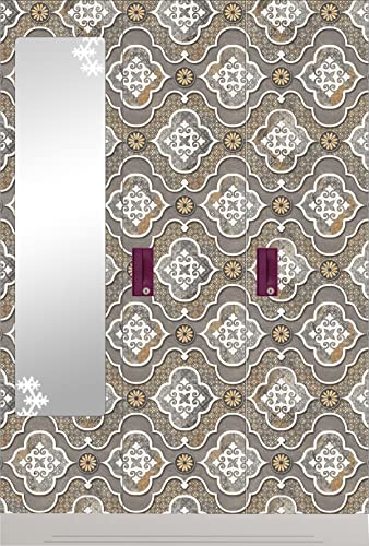 Image of CABANA HOMES Wall Stickers Botanical DIY Wallpaper for Home Decor (45 x 125 cm, 1 Roll) (6 sq. ft) Decorative Self Adhesive Decals Furniture Wardrobe Door Table Top Kitchen Tiles, Grey